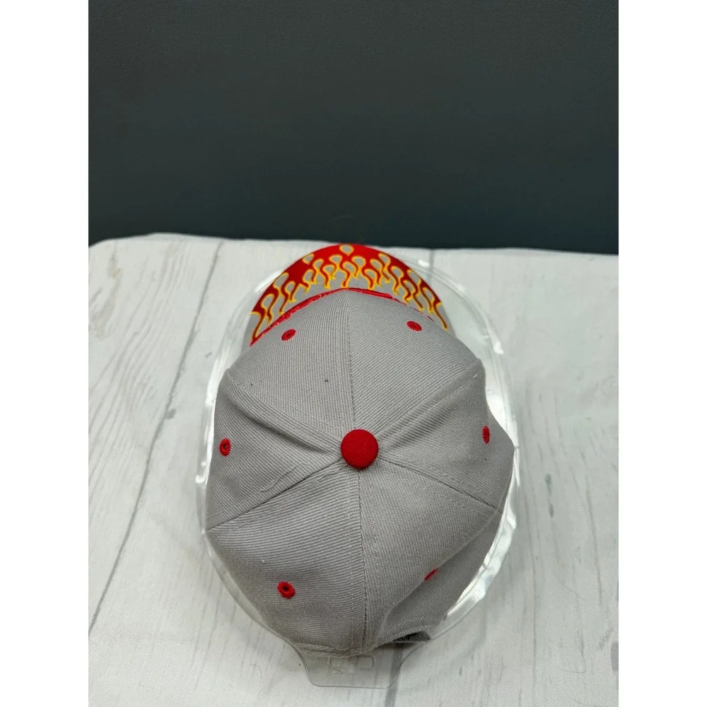 San Francisco‎ Baseball Cap Mens Grey Red Flame Brim Adjustable OSFM